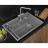 Кухонная мойка GRANULA KS-7308R АЛЮМИНИУМ кварц 7308R ALYUMIHIYM